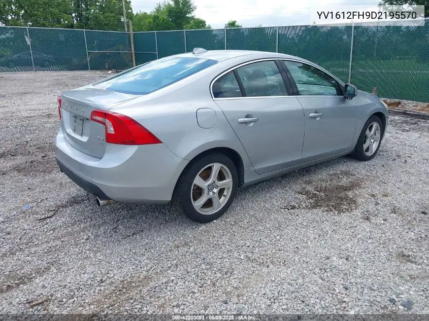 2013 Volvo S60 T5 VIN: YV1612FH9D2195570 Lot: 42203093