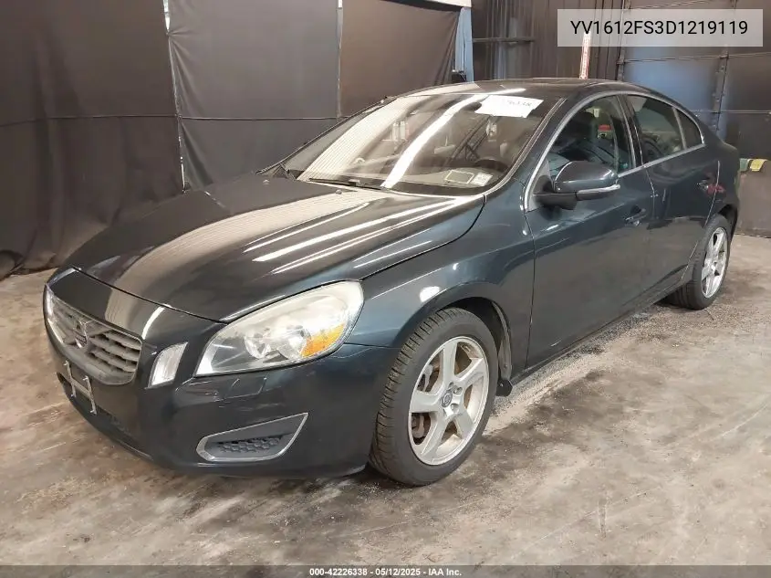2013 Volvo S60 T5 VIN: YV1612FS3D1219119 Lot: 42226338