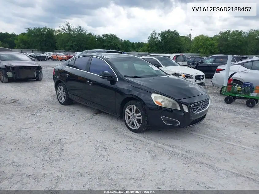 2013 Volvo S60 T5 VIN: YV1612FS6D2188457 Lot: 42240440