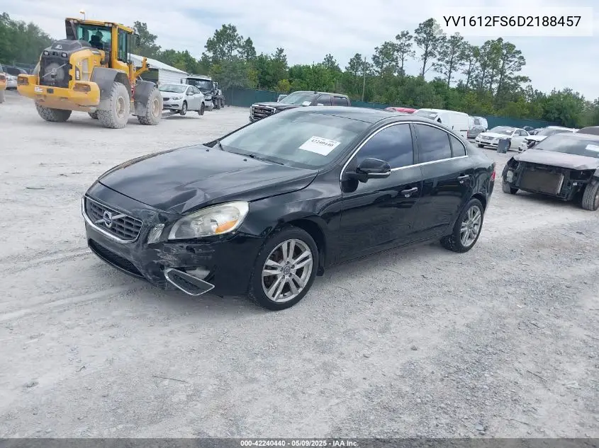 2013 Volvo S60 T5 VIN: YV1612FS6D2188457 Lot: 42240440