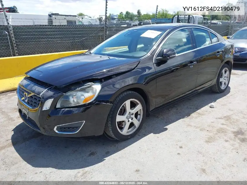 2013 Volvo S60 T5 VIN: YV1612FS4D2190479 Lot: 42244633