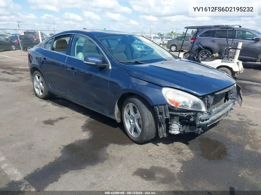 2013 Volvo S60 T5 Platinum VIN: YV1612FS6D2195232 Lot: 42260165