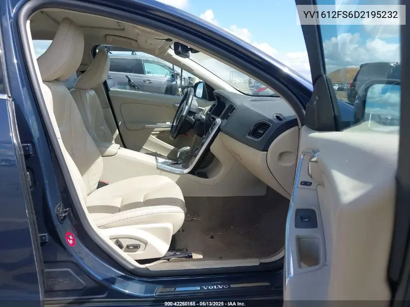2013 Volvo S60 T5 Platinum VIN: YV1612FS6D2195232 Lot: 42260165