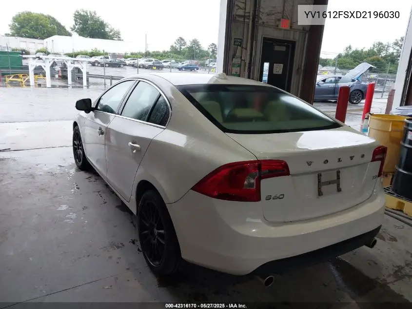 2013 Volvo S60 T5 VIN: YV1612FSXD2196030 Lot: 42316170