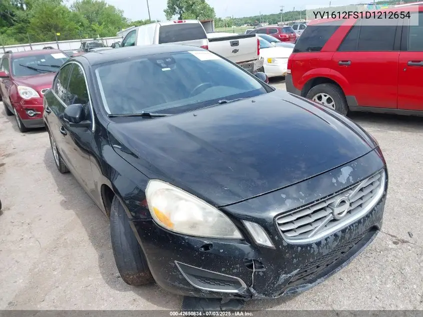 2013 Volvo S60 T5/T5 Platinum/T5 Premier/T5 Premier Plus VIN: YV1612FS1D1212654 Lot: 42650834