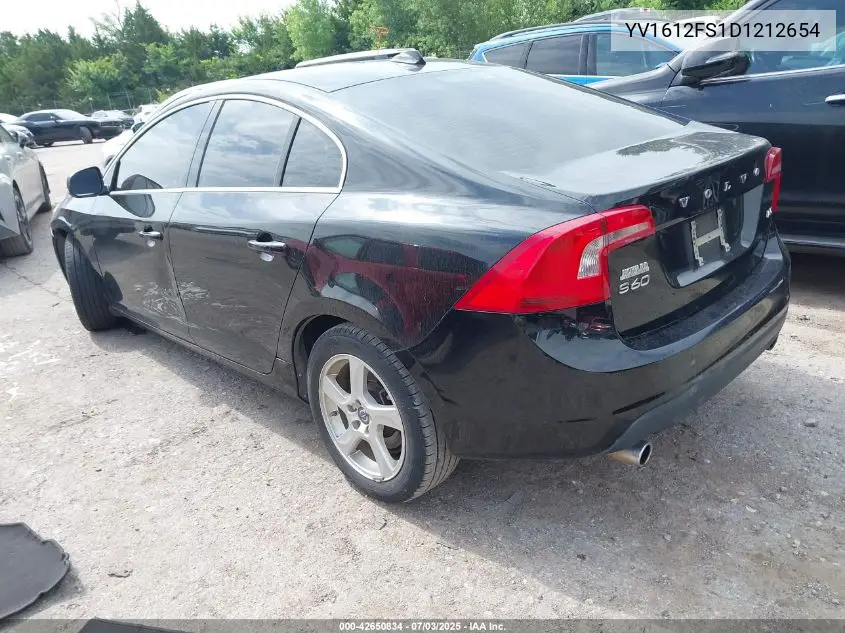 2013 Volvo S60 T5/T5 Platinum/T5 Premier/T5 Premier Plus VIN: YV1612FS1D1212654 Lot: 42650834