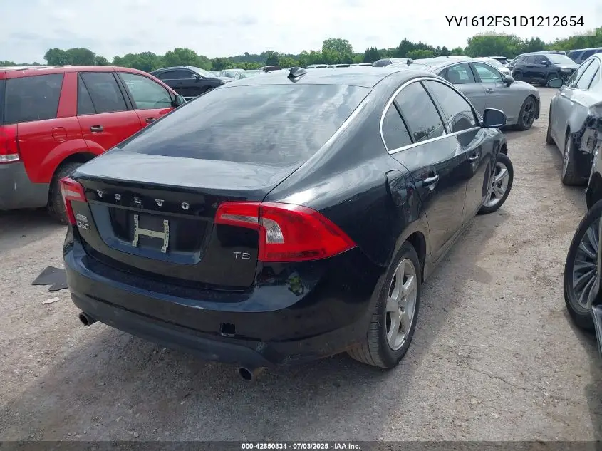 2013 Volvo S60 T5/T5 Platinum/T5 Premier/T5 Premier Plus VIN: YV1612FS1D1212654 Lot: 42650834