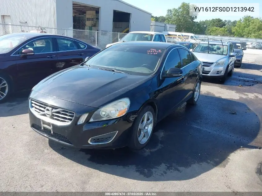 2013 Volvo S60 T5/T5 Platinum/T5 Premier/T5 Premier Plus VIN: YV1612FS0D1213942 Lot: 42667474