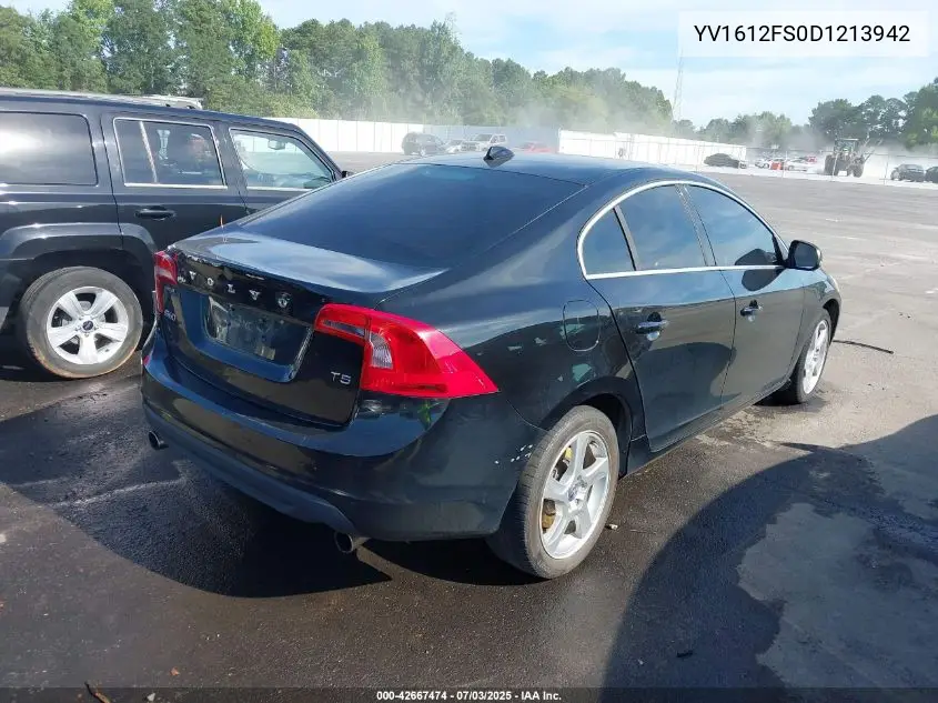 2013 Volvo S60 T5/T5 Platinum/T5 Premier/T5 Premier Plus VIN: YV1612FS0D1213942 Lot: 42667474