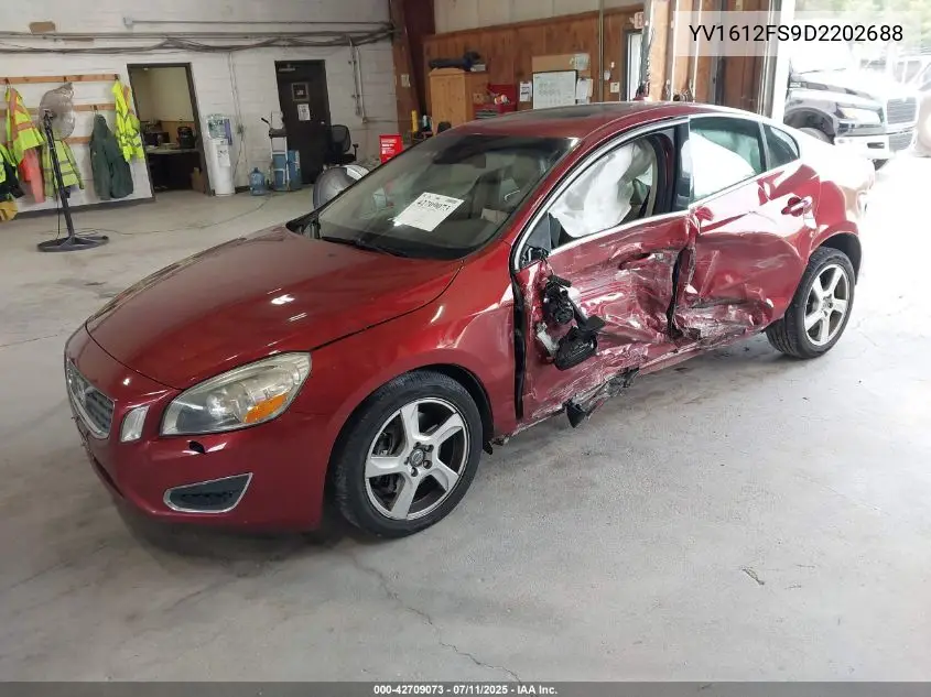 2013 Volvo S60 T5/T5 Platinum/T5 Premier/T5 Premier Plus VIN: YV1612FS9D2202688 Lot: 42709073