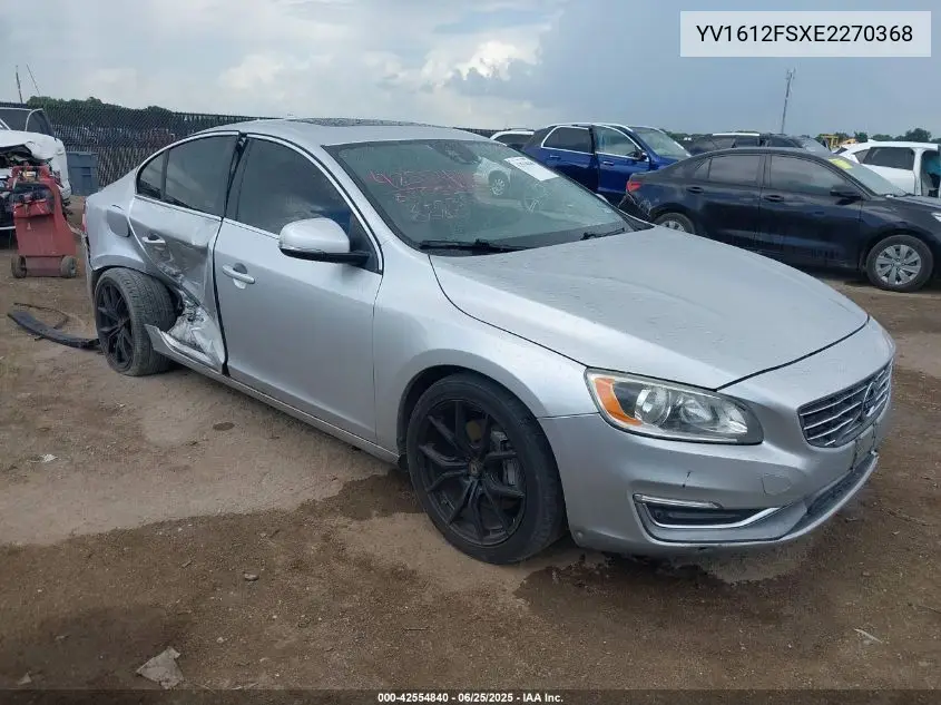2014 Volvo S60 T5 VIN: YV1612FSXE2270368 Lot: 42554840