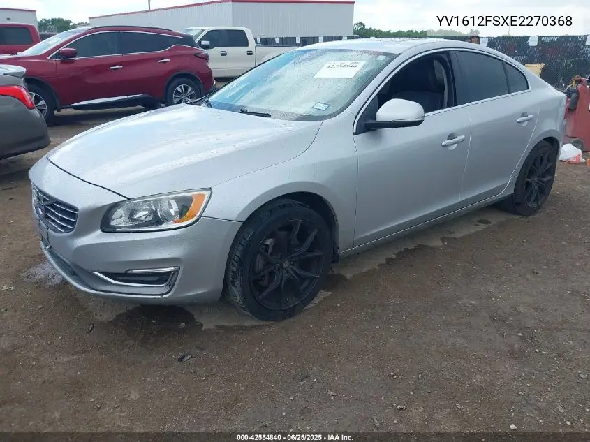 2014 Volvo S60 T5 VIN: YV1612FSXE2270368 Lot: 42554840