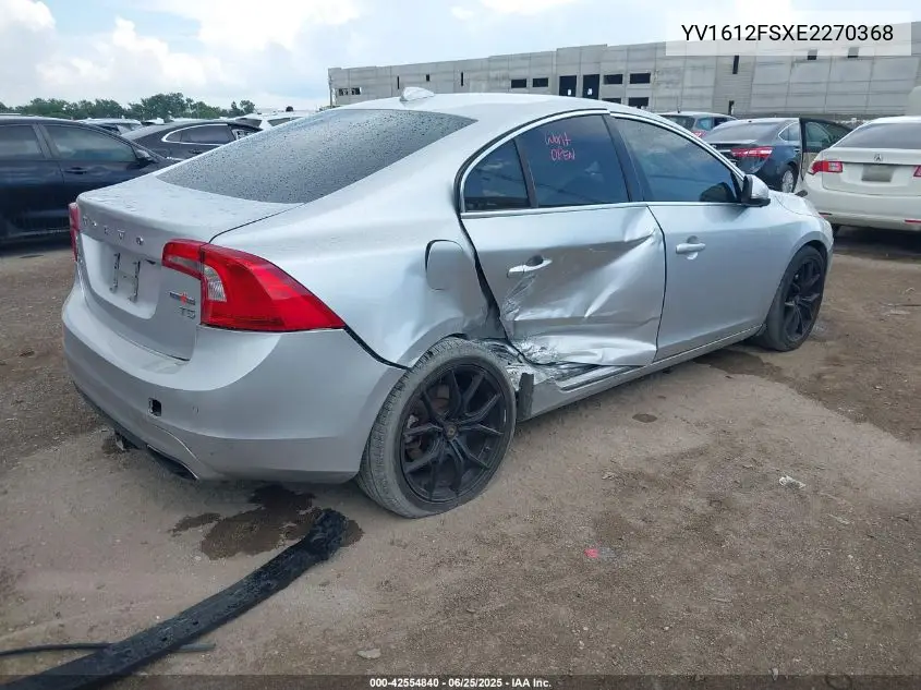 2014 Volvo S60 T5 VIN: YV1612FSXE2270368 Lot: 42554840