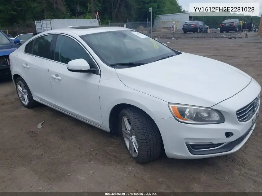 2014 Volvo S60 T5 VIN: YV1612FH2E2281028 Lot: 42625339