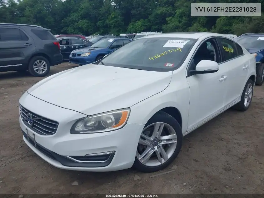 2014 Volvo S60 T5 VIN: YV1612FH2E2281028 Lot: 42625339