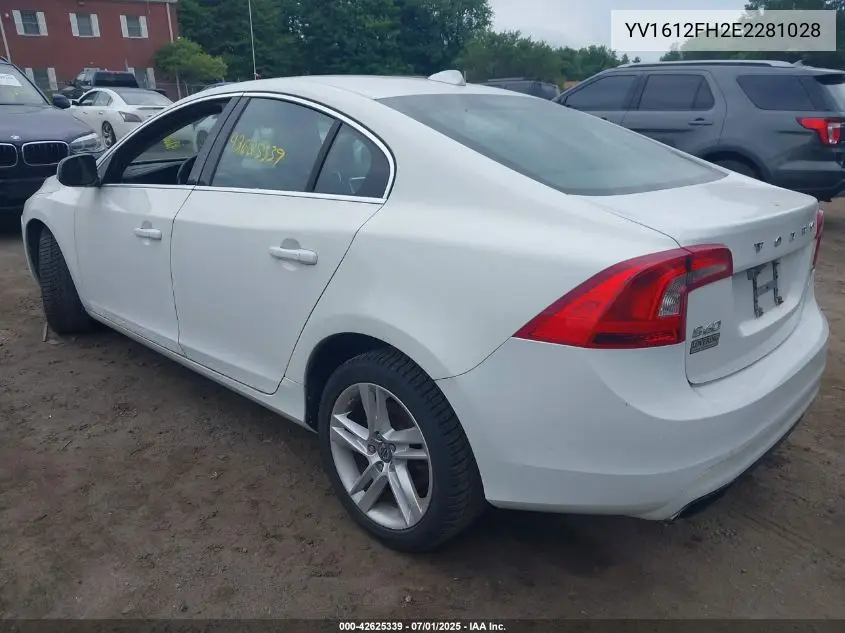 2014 Volvo S60 T5 VIN: YV1612FH2E2281028 Lot: 42625339