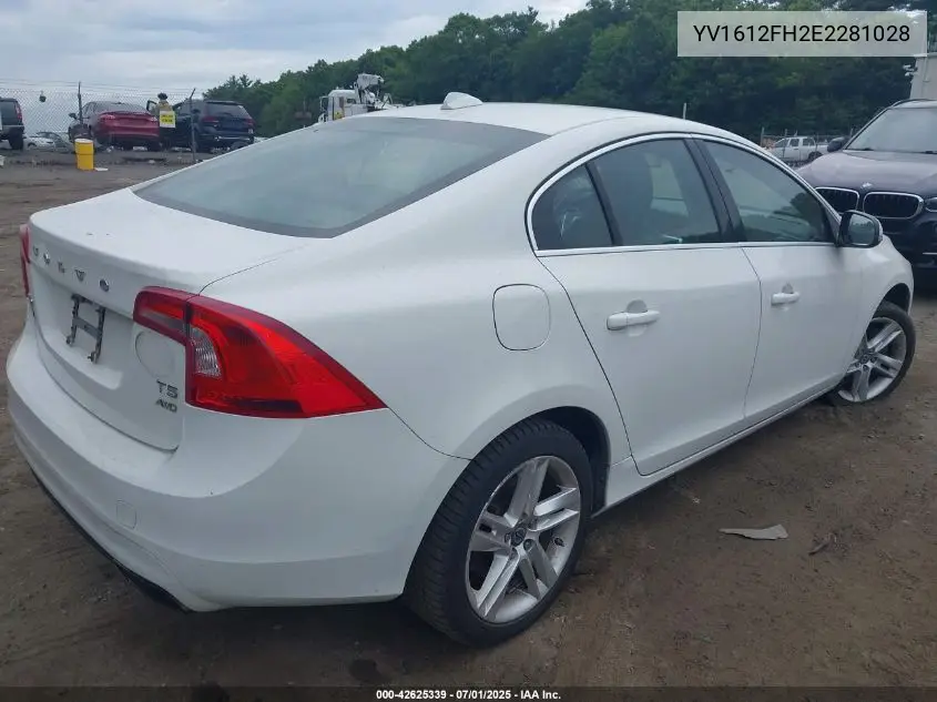 2014 Volvo S60 T5 VIN: YV1612FH2E2281028 Lot: 42625339