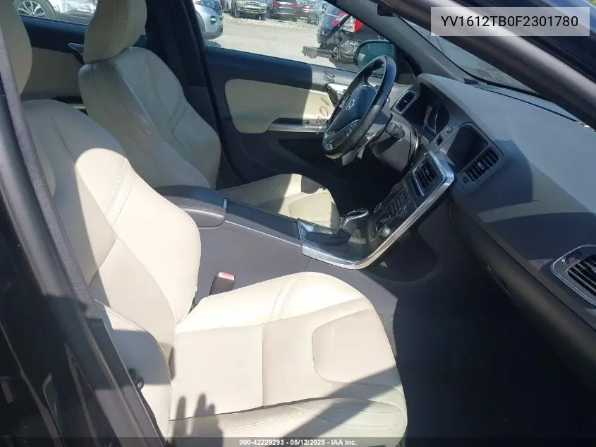2015 Volvo S60 T5 Premier VIN: YV1612TB0F2301780 Lot: 42229293
