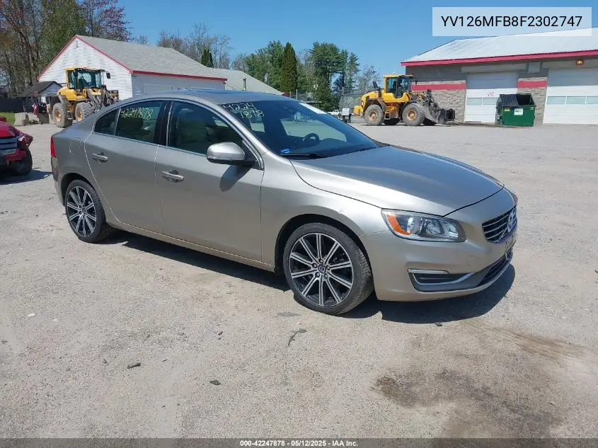 2015 Volvo S60 T5 Premier VIN: YV126MFB8F2302747 Lot: 42247878