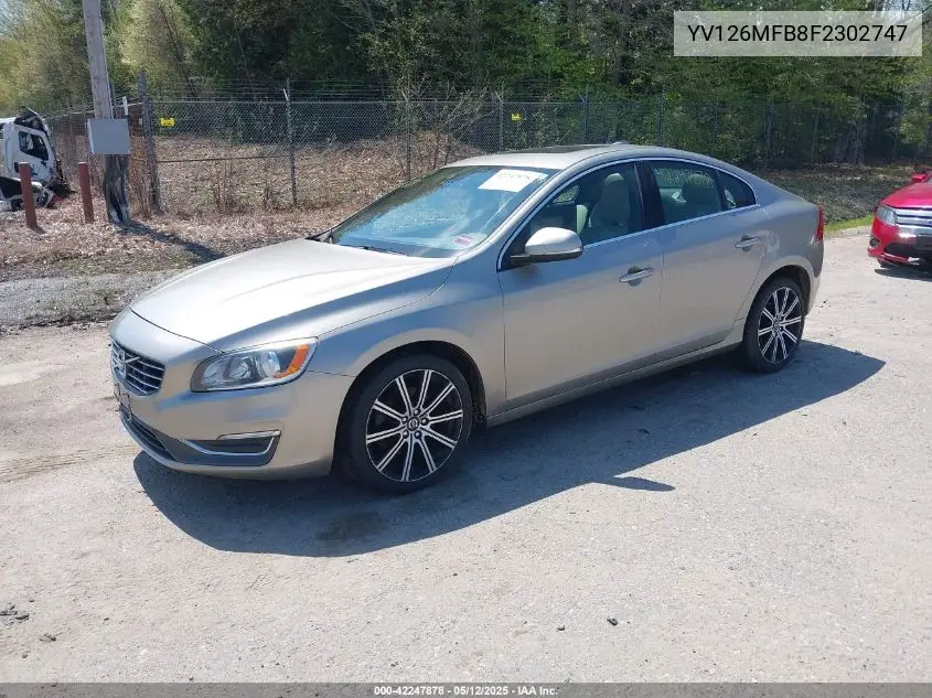 2015 Volvo S60 T5 Premier VIN: YV126MFB8F2302747 Lot: 42247878