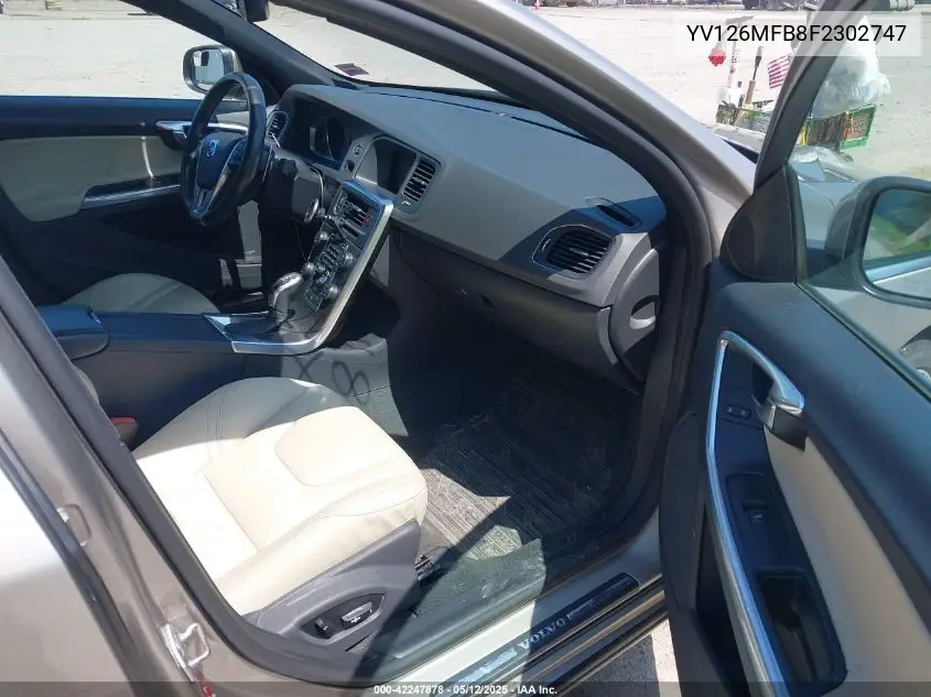 2015 Volvo S60 T5 Premier VIN: YV126MFB8F2302747 Lot: 42247878