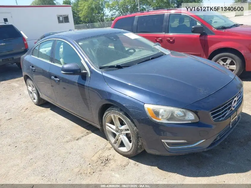 2015 Volvo S60 T5 Premier VIN: YV1612TK5F1340600 Lot: 42608394