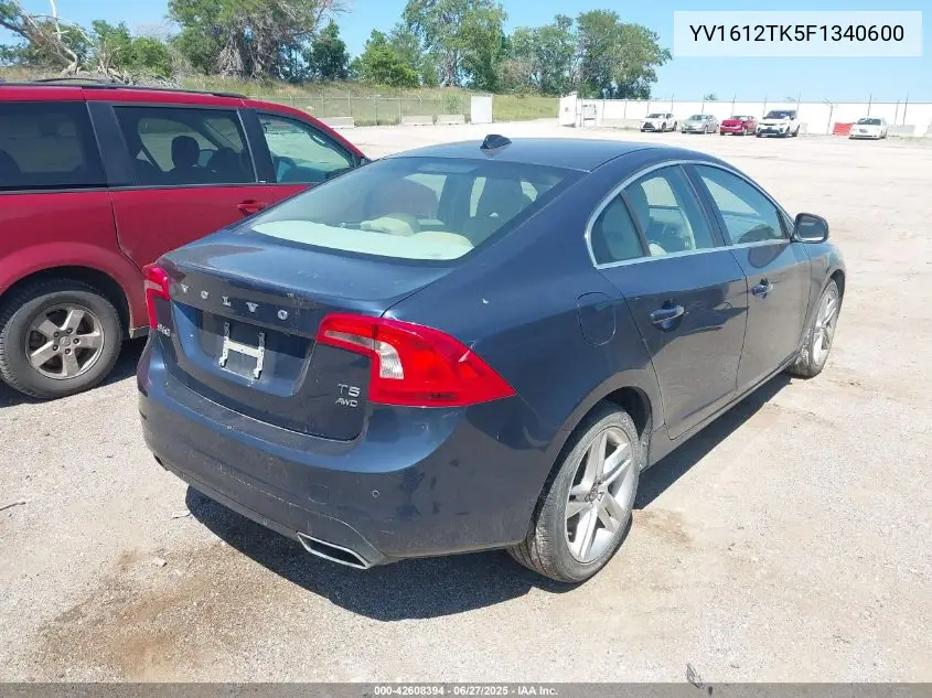 2015 Volvo S60 T5 Premier VIN: YV1612TK5F1340600 Lot: 42608394