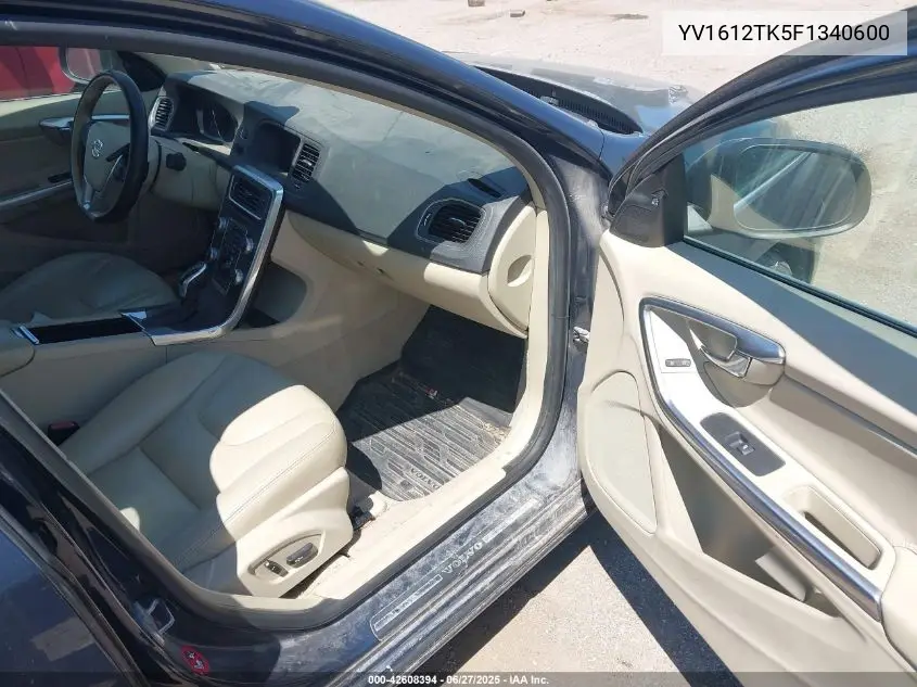 2015 Volvo S60 T5 Premier VIN: YV1612TK5F1340600 Lot: 42608394