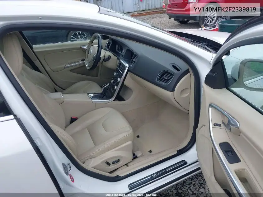 2015 Volvo S60 T5 Premier VIN: YV140MFK2F2339819 Lot: 42651504