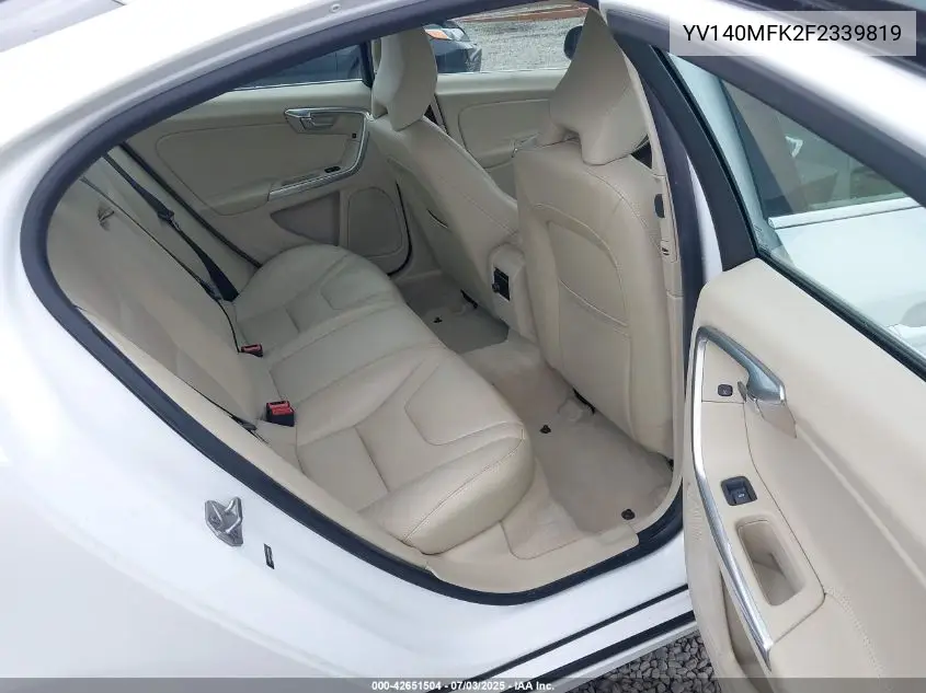 2015 Volvo S60 T5 Premier VIN: YV140MFK2F2339819 Lot: 42651504