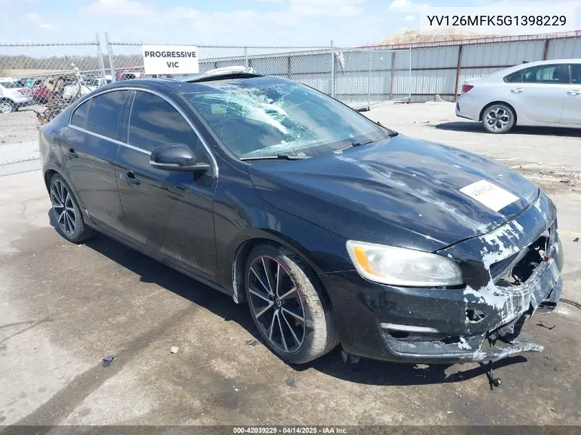 2016 Volvo S60 T5 Drive-E Premier VIN: YV126MFK5G1398229 Lot: 42039229