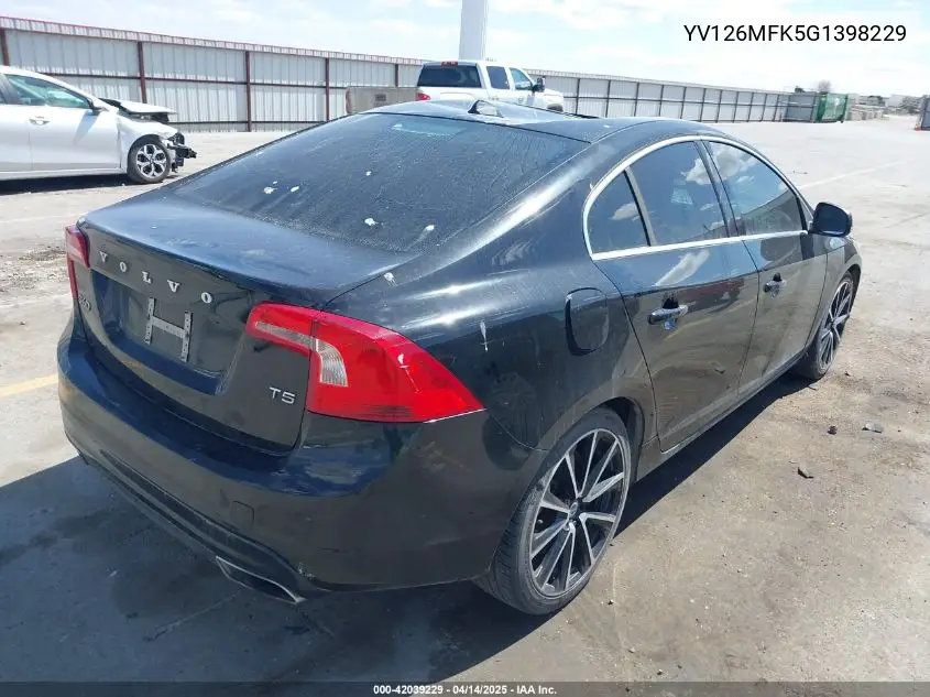 2016 Volvo S60 T5 Drive-E Premier VIN: YV126MFK5G1398229 Lot: 42039229