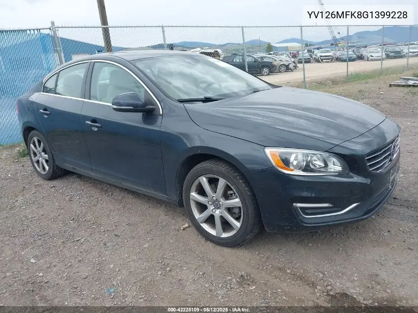 2016 Volvo S60 T5 Drive-E Premier VIN: YV126MFK8G1399228 Lot: 42225109