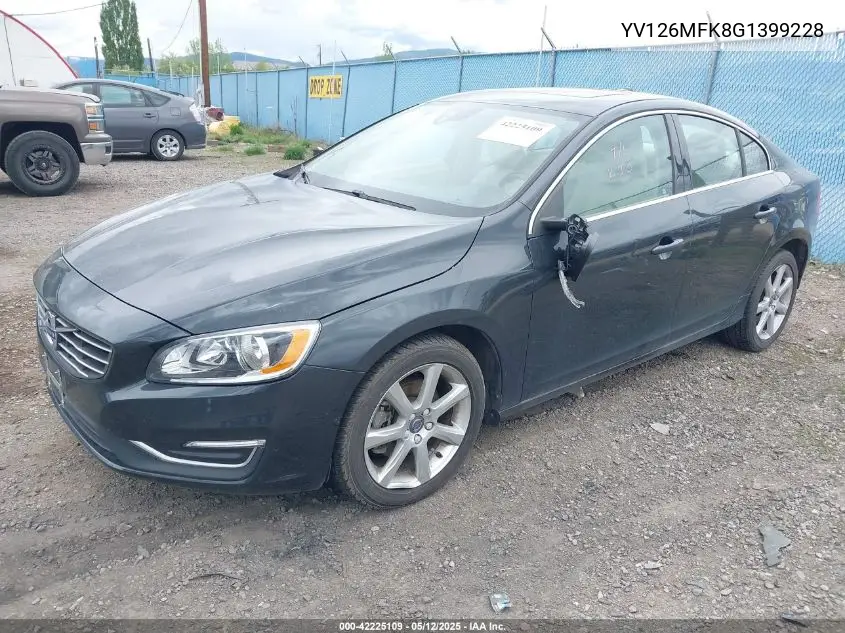 2016 Volvo S60 T5 Drive-E Premier VIN: YV126MFK8G1399228 Lot: 42225109