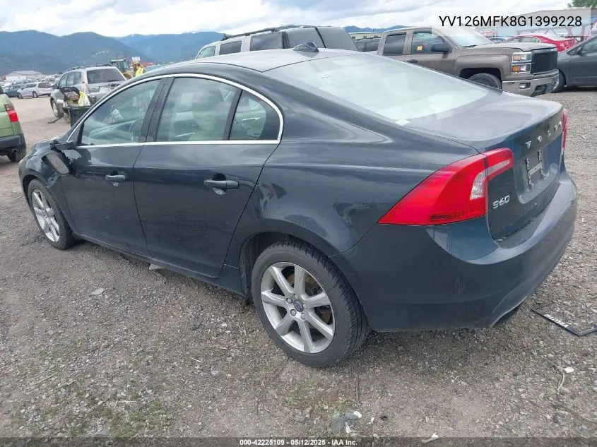 2016 Volvo S60 T5 Drive-E Premier VIN: YV126MFK8G1399228 Lot: 42225109