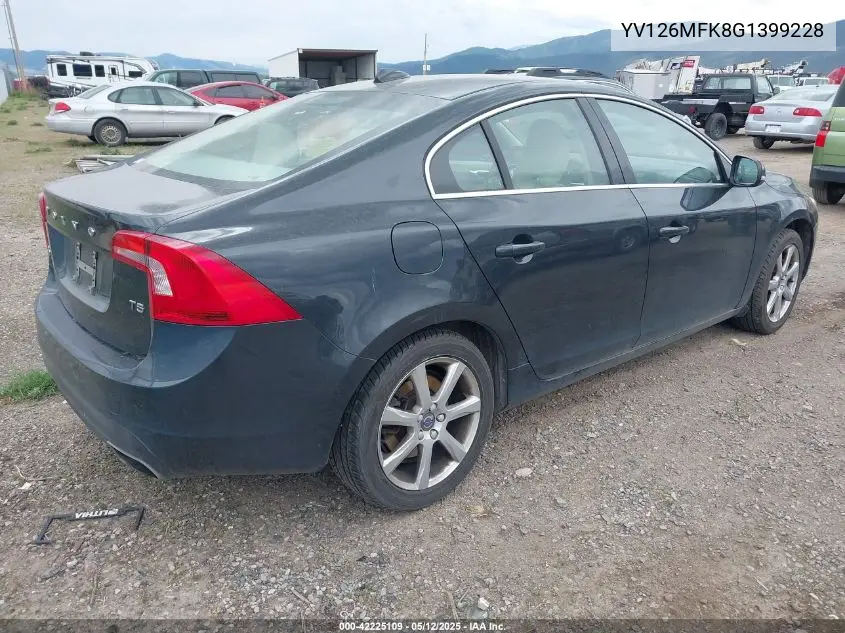 2016 Volvo S60 T5 Drive-E Premier VIN: YV126MFK8G1399228 Lot: 42225109