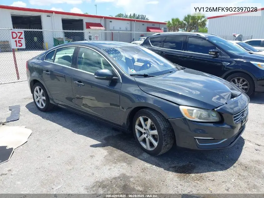 2016 Volvo S60 T5 Drive-E Premier VIN: YV126MFK9G2397028 Lot: 42593825