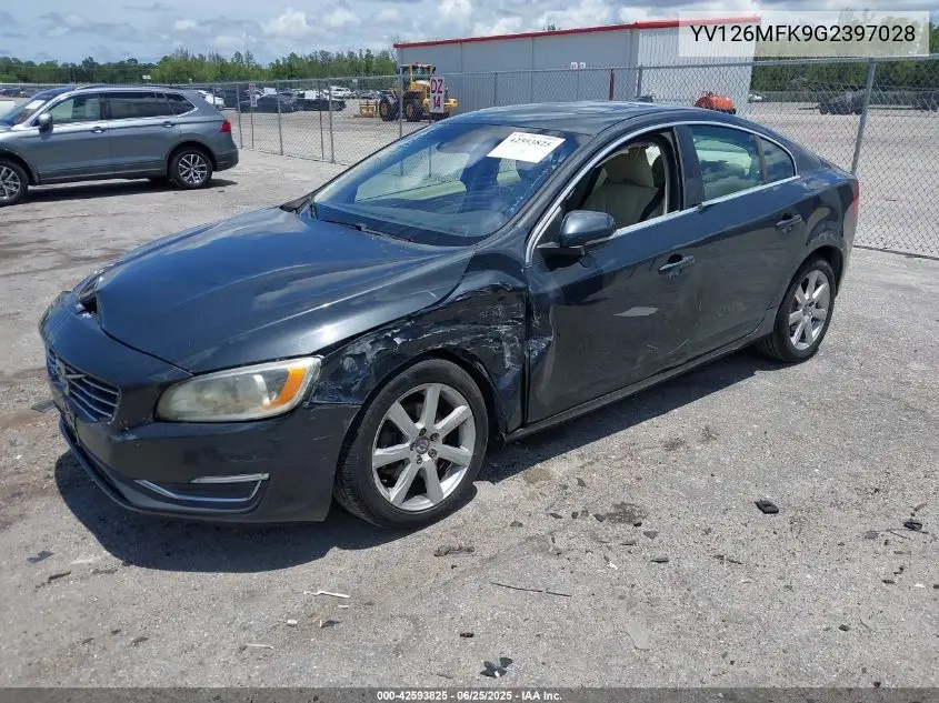 2016 Volvo S60 T5 Drive-E Premier VIN: YV126MFK9G2397028 Lot: 42593825