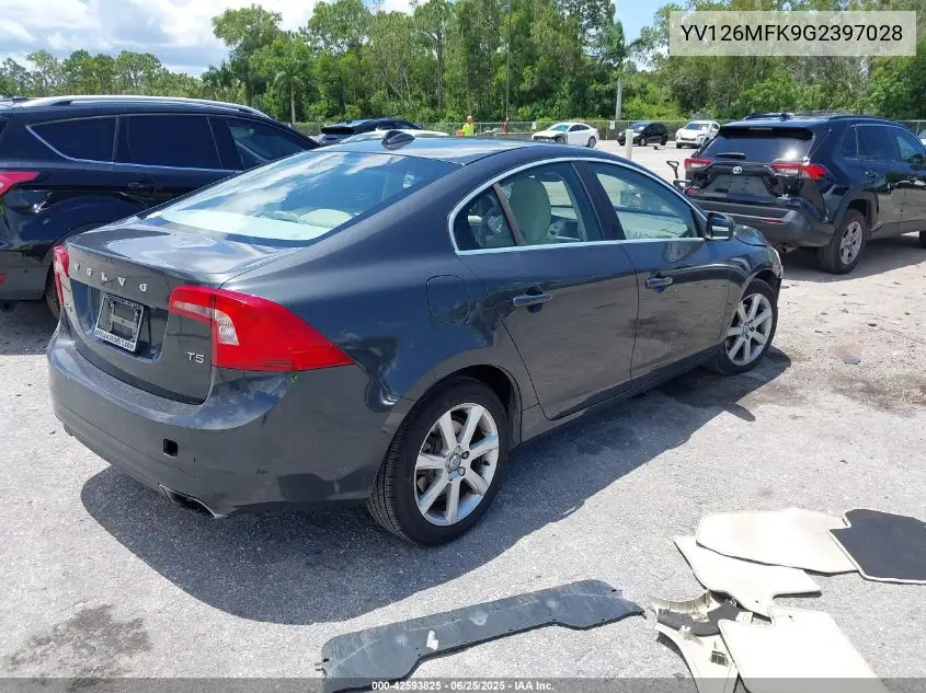 2016 Volvo S60 T5 Drive-E Premier VIN: YV126MFK9G2397028 Lot: 42593825