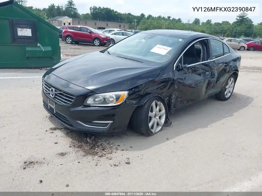 2016 Volvo S60 T5 Drive-E Premier VIN: YV126MFKXG2390847 Lot: 42647884