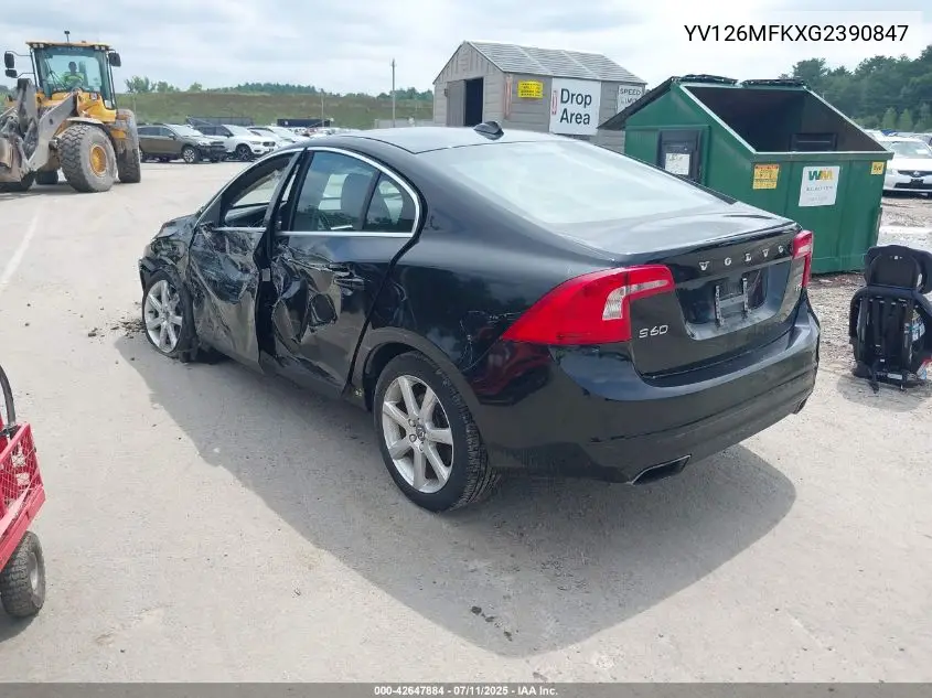 2016 Volvo S60 T5 Drive-E Premier VIN: YV126MFKXG2390847 Lot: 42647884