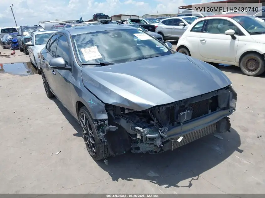 2017 Volvo S60 T5 Dynamic VIN: YV126MFL1H2436740 Lot: 42602343