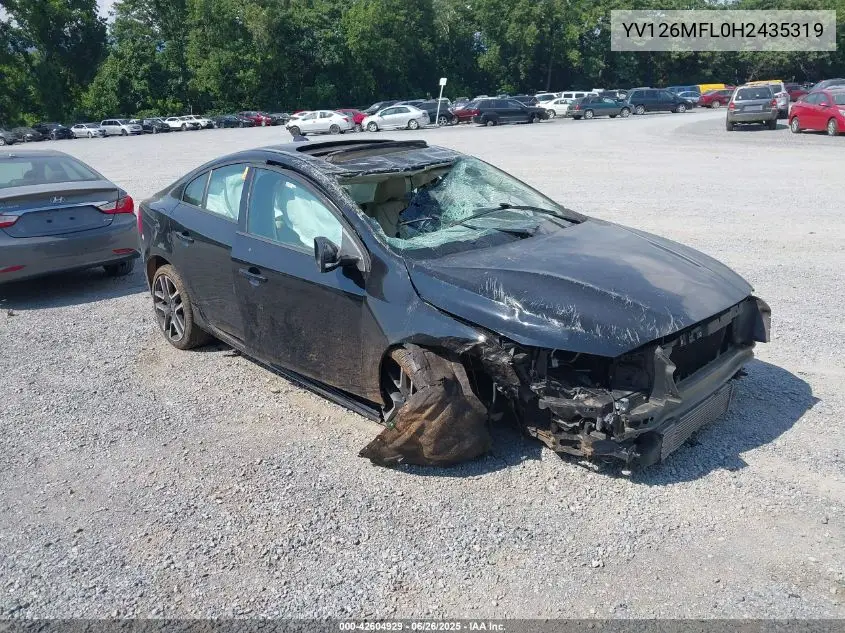 2017 Volvo S60 T5 Dynamic VIN: YV126MFL0H2435319 Lot: 42604929