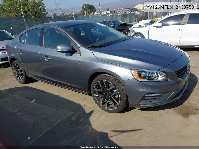 2017 Volvo S60 T5 Dynamic VIN: YV126MFL6H2433753 Lot: 42606144