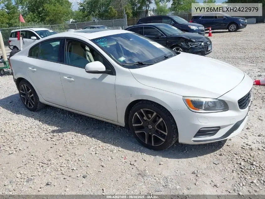 2017 Volvo S60 T5 Dynamic VIN: YV126MFLXH2422979 Lot: 42627485