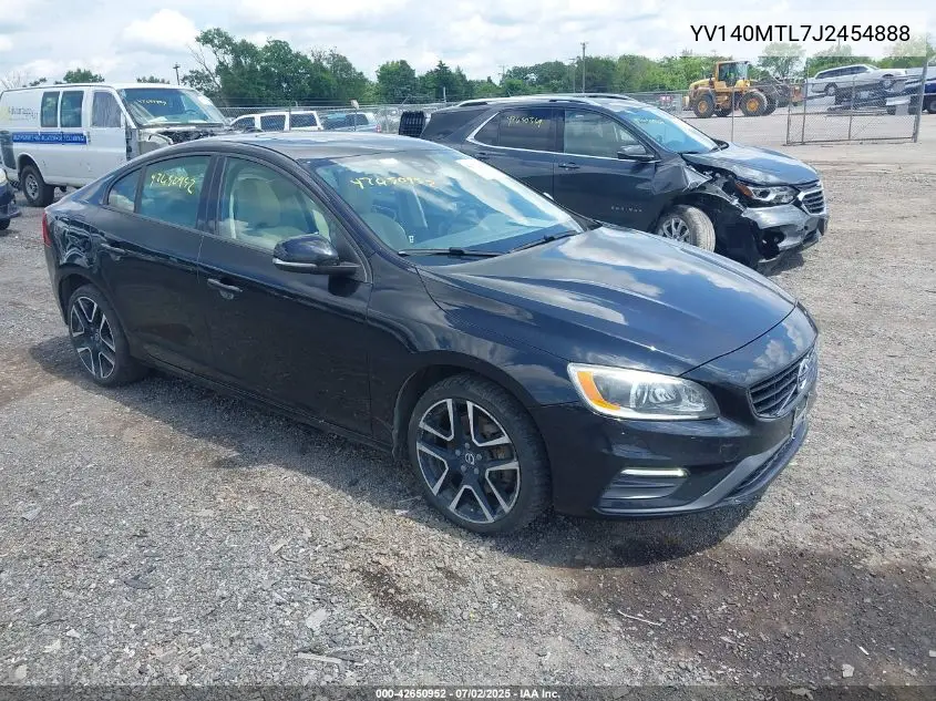 2018 Volvo S60 T5 Dynamic VIN: YV140MTL7J2454888 Lot: 42650952