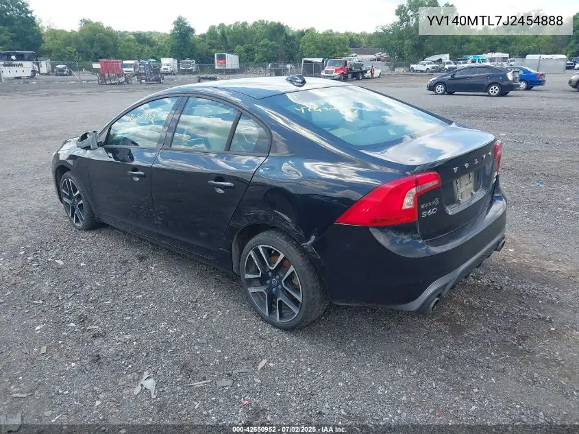 2018 Volvo S60 T5 Dynamic VIN: YV140MTL7J2454888 Lot: 42650952