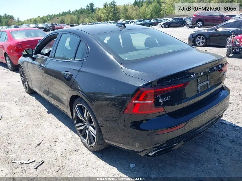 2019 Volvo S60 Hybrid T8 R-Design VIN: 7JRBR0FM2KG018066 Lot: 42226906