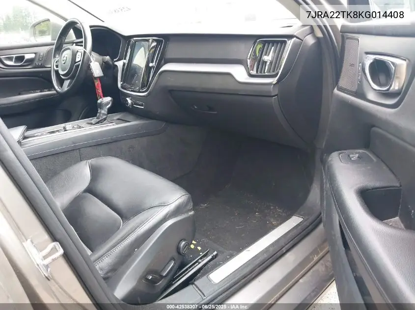 2019 Volvo S60 T6 Momentum VIN: 7JRA22TK8KG014408 Lot: 42538307