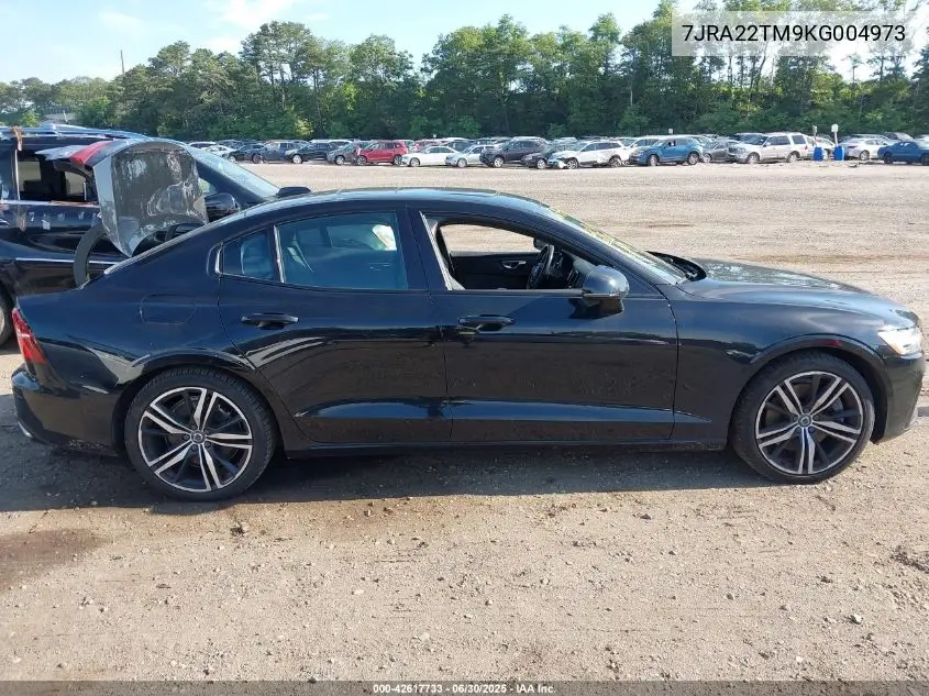 2019 Volvo S60 T6 R-Design VIN: 7JRA22TM9KG004973 Lot: 42617733